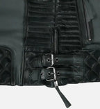 mens charles burnt charcoal leather jacket