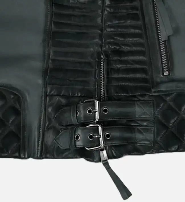 mens charles burnt charcoal leather jacket