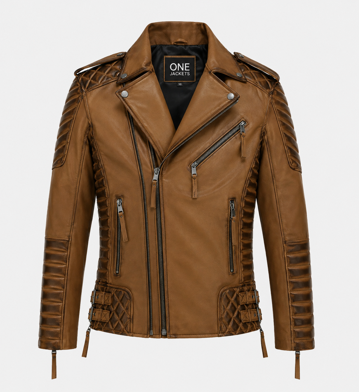 Men's Charles Burnt Tan Leather Jacket