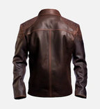 mens daniel brown  leather jacket
