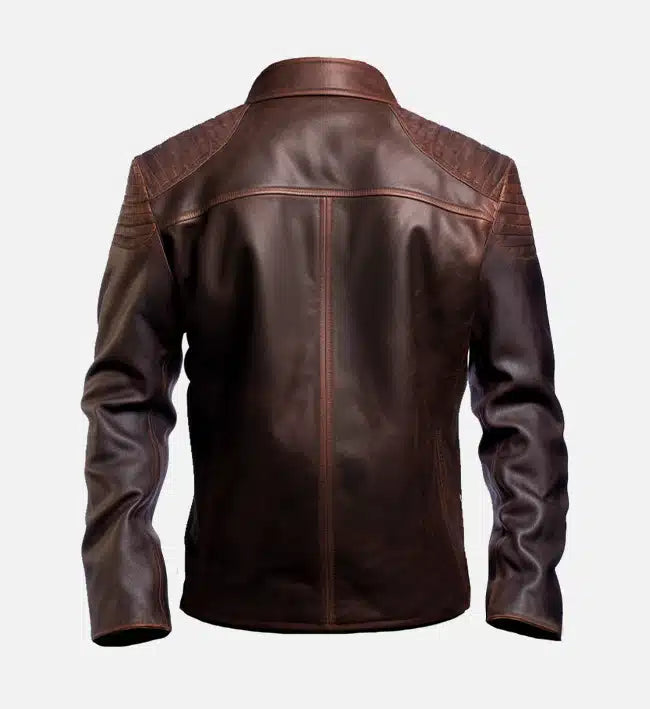 mens daniel brown  leather jacket