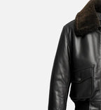 mens g1 bomber jacket black leather