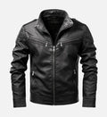 mens oliver black moto biker leather jacket