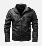 mens oliver black moto biker leather jacket