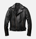 mens real leather black biker jacket
