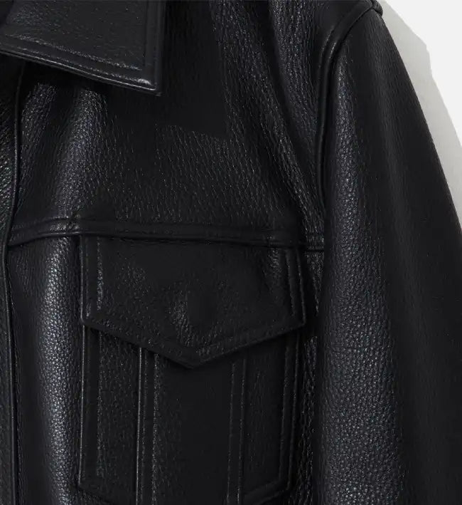 mens side zipper leather jacket