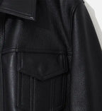 mens side zipper leather jacket