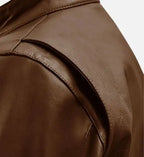 spanish brown leather mens jacket