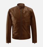 mens spanish brown leather jacket