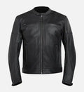mens stylish slim fit black leather jacket
