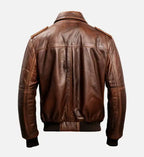 mens vintage 90s bomber leather jacket