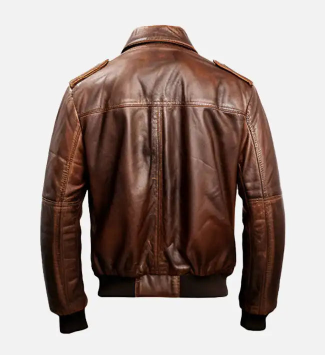 mens vintage 90s bomber leather jacket