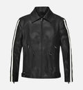 mens vintage black leather jacket