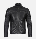 mens sprint black leather jacket

