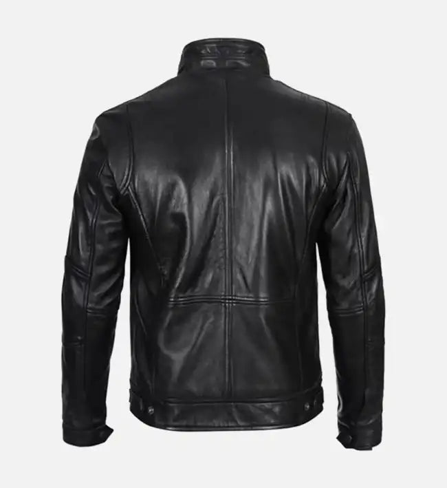 real leather cafe racer jacket moffit for men
