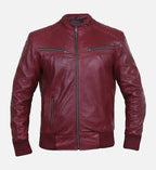 red leather bomber jacket for men
