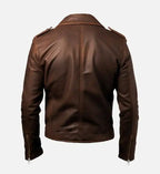 rider brown leather jacket for men