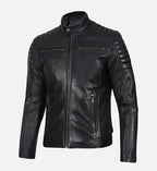 sprint black leather jacket for men
