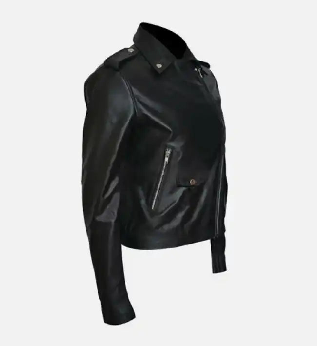 jessica jones stylish black leather jacket
