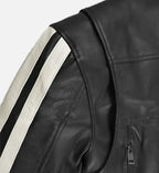 vintage black leather jacket for men