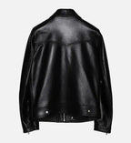 western black biker leather jacket for women
