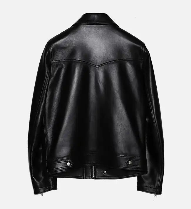 western black biker leather jacket for women
