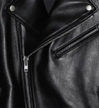 women black leather biker jacket
