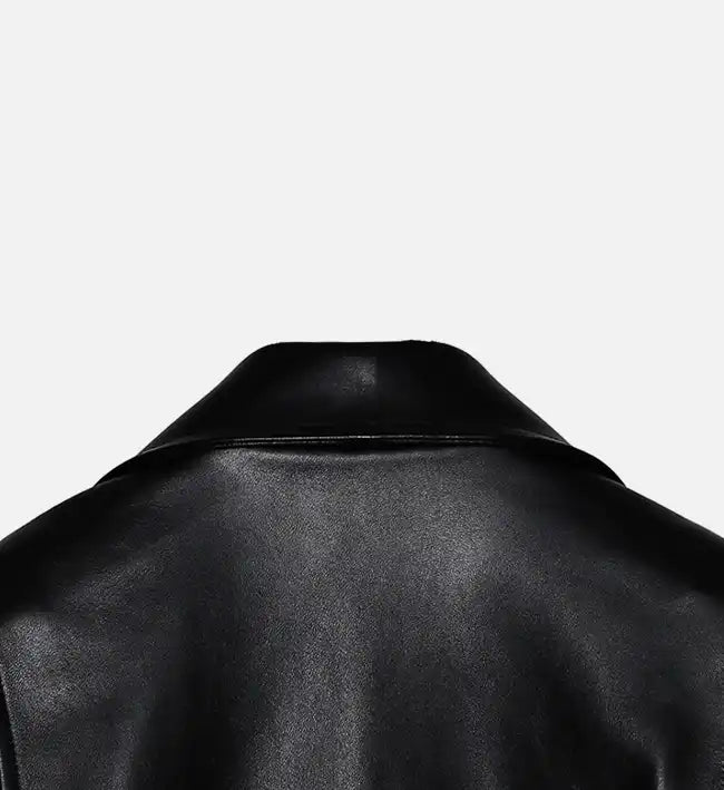 black leather biker jacket for women
