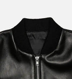 women black leather jumper jacket
