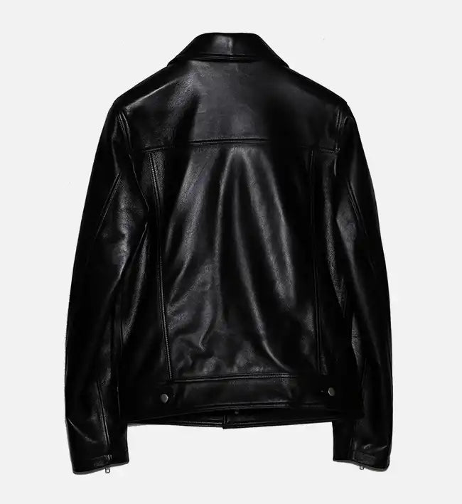 womens black biker zipper trucker jacket
