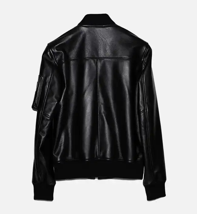womens black bomber sheep skin leather jacket
