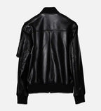 womens black bomber sheep skin leather jacket
