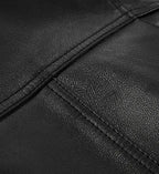 womens black leather jacket 
