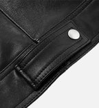 womens black leather jacket 
