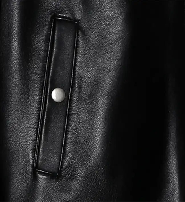 womens black bomber sheep skin leather jacket
