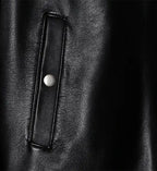 womens black bomber sheep skin leather jacket

