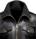 black bomber leather jacket for women
