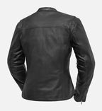 womens jacket black biker
