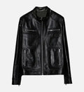 womens band collar biker leather jackets